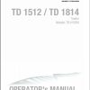 Massey Ferguson Tedder TD1512 TD1814 TR HYDRO Operator Manual FEL1286990101 1