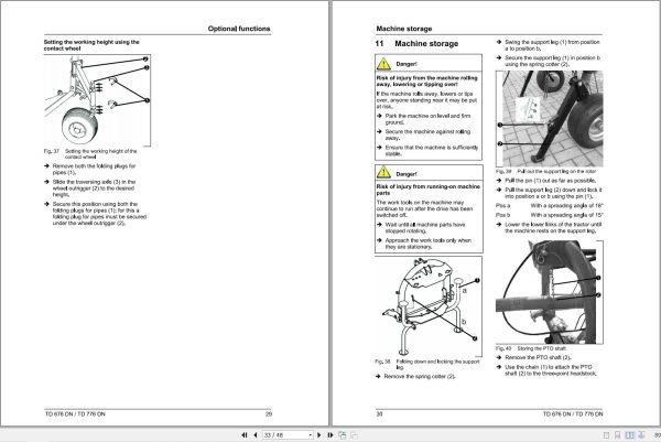 Massey Ferguson Tedder TD676DN TD776DN Operator Manual FEL15375101 2