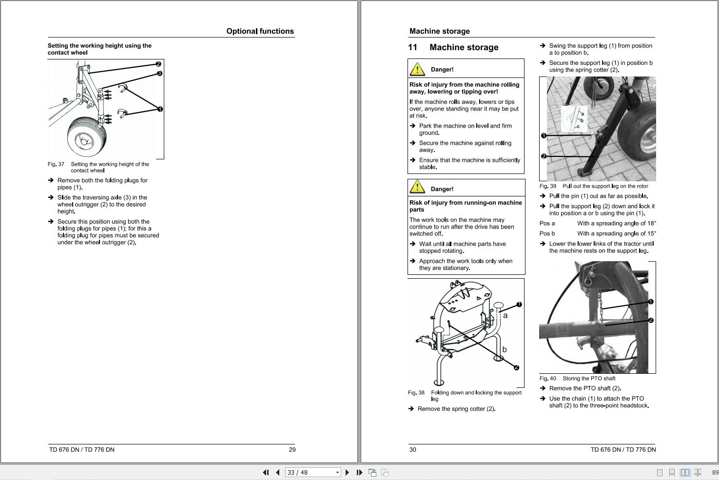 Massey Ferguson Tedder TD676DN TD776DN Operator Manual FEL15375101 2