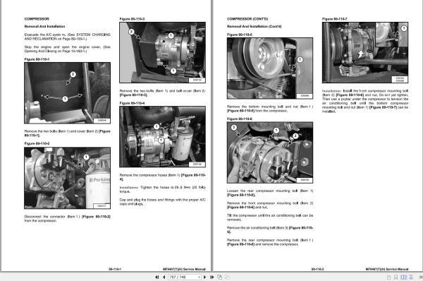 Massey Ferguson Telescopic Handler MF9306T to MF9407H Service Manual 1857780M1 2