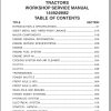 Massey Ferguson Tractor 1125 to 1260 Workshop Service Manual 1449249M2 1