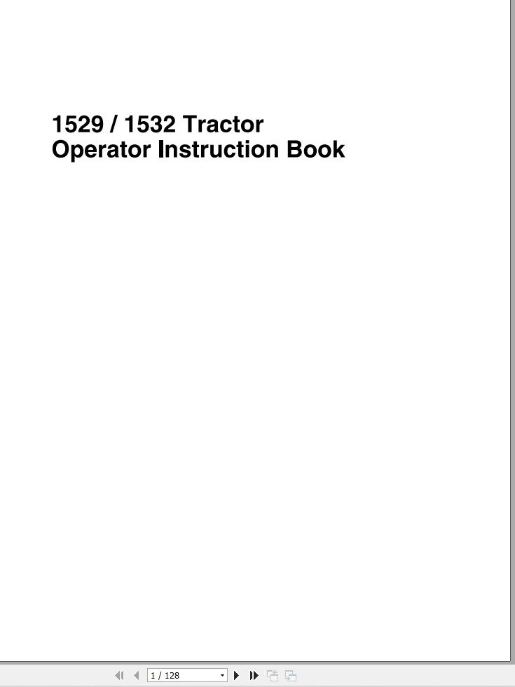 Massey Ferguson Tractor 1529 1532 Operator Manual 1857695M1 1