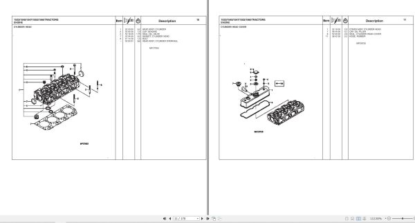 Massey Ferguson Tractor 1533 1540 1547 1552 1560 Repair Time Schedule 4283390M4 2