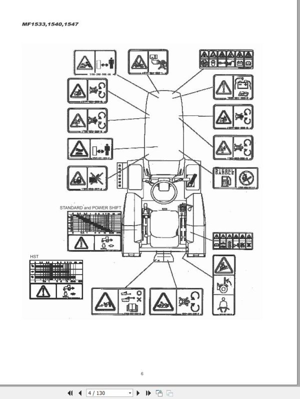 Massey Ferguson Tractor 1533 1540 1547 Operation Manual 4265910M1 1