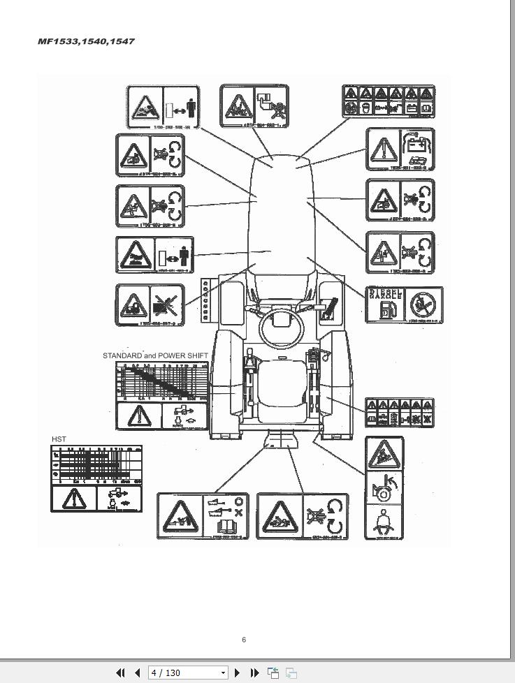 Massey Ferguson Tractor 1533 1540 1547 Operation Manual 4265910M1 1