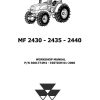 Massey Ferguson Tractor 2430 2435 2440 Workshop Manual 3681774M1 1