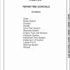 Massey Ferguson Tractor 2604H 2605H 2606H 2607H Repair Time Schedule 4283605M1 1