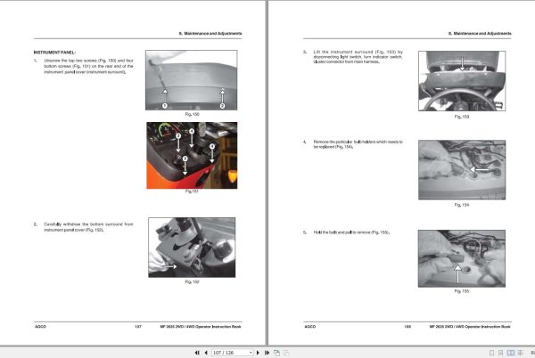 Massey Ferguson Tractor 2635 Operator Manual 2899C00202 2