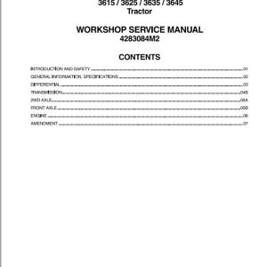 Massey Ferguson Tractor 3615 3625 3635 3645 Workshop Service Manual 4283084M2 1