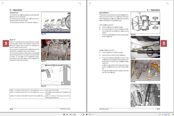 Massey Ferguson Tractor 425 435 440 445 455 Operation Manual 6280530M1 2