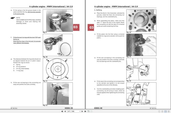 Massey Ferguson Tractor 425X to 480X Workshop Manual MOI400XE01 2