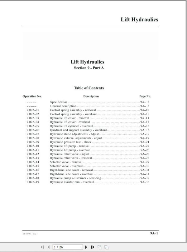 Massey Ferguson Tractor 431 461 TURKEY Workshop Service Manual 1