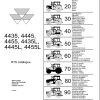 Massey Ferguson Tractor 4435 to 4455L Repair Time Schedule 1857642M1 1