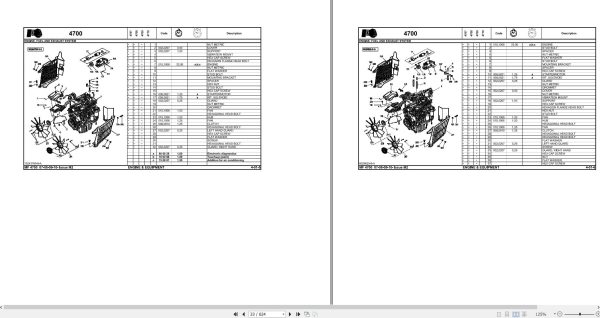 Massey Ferguson Tractor 4607 4608 4609 4610 Repair Time Schedule ACT001292 2