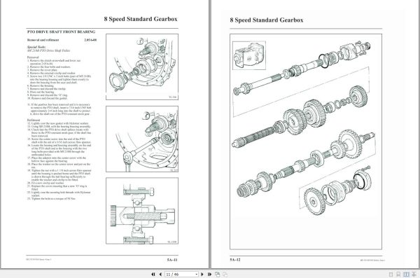 Massey Ferguson Tractor 533 543 563 Workshop Service Manual 4283045M1 2