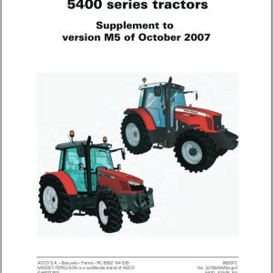 Massey Ferguson Tractor 5400 Series Workshop Service Manual 3378545M5 1