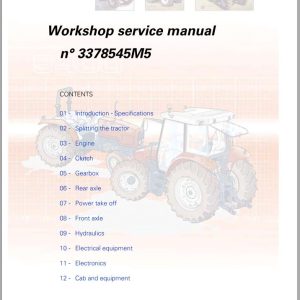Massey Ferguson Tractor 5425 to 5475 SA Workshop Service Manual 3378545M5 1
