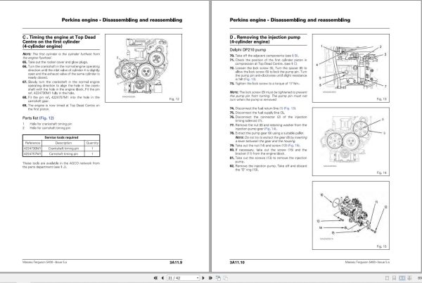 Massey Ferguson Tractor 5425 to 5475 SA Workshop Service Manual 3378545M5 3