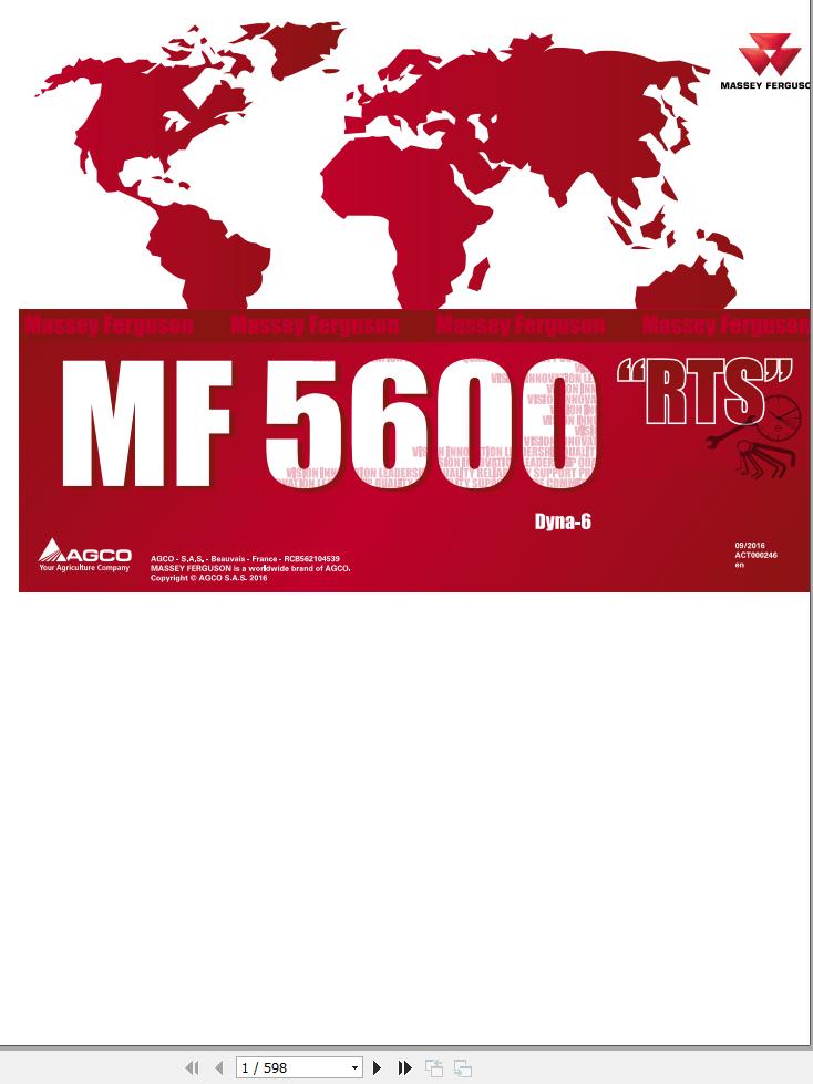 Massey Ferguson Tractor 5611 5612 5613 DYNA 6 Repair Time Schedule ACT000246 1
