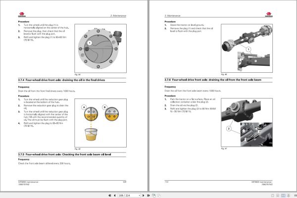 Massey Ferguson Tractor 5611 5612 5613 Maintenance Manual 7060757M2 2