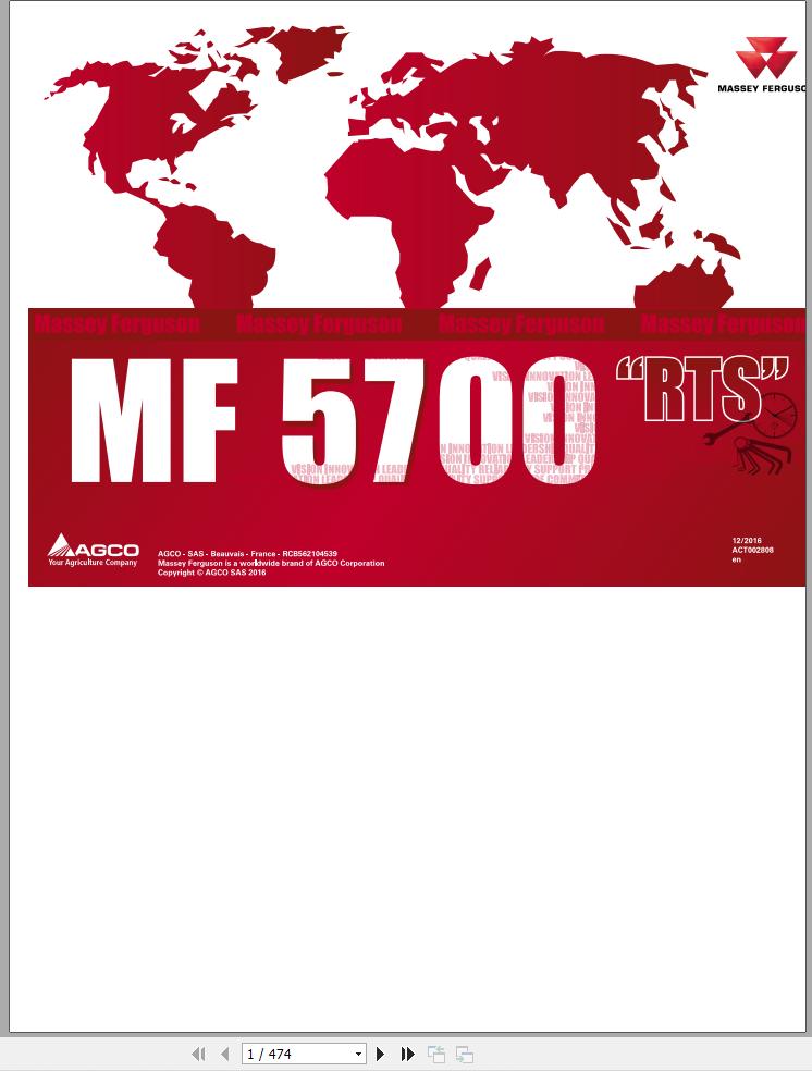Massey Ferguson Tractor 5709 5710 Repair Time Schedule ACT002808 1