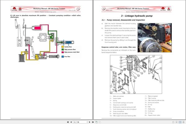 Massey Ferguson Tractor 573 583 593 596 Workshop Service Manual 4283075M1 2