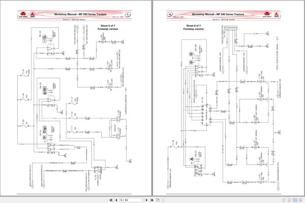 Massey Ferguson Tractor 573 583 593 596 Workshop Service Manual 4283075M1 3
