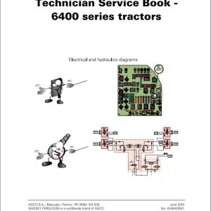 Massey Ferguson Tractor 6400 Series Technician Service Book 4346420M1 1