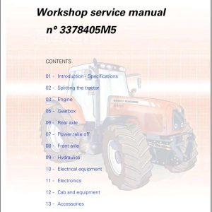 Massey Ferguson Tractor 6400 Series Workshop Service Manual 3378405M5 1