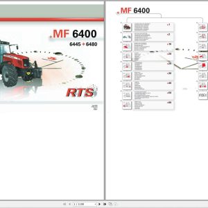Massey Ferguson Tractor 6445 to 6480 Repair Time Schedule 3378413M1 1