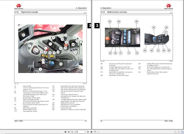 Massey Ferguson Tractor 6465 6475 6480 Dyna 6 Operator Manual 4315415M2 2