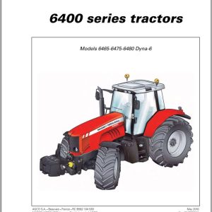 Massey Ferguson Tractor 6465 6475 6480 Dyna 6 Operator Manual 4346708M1 1