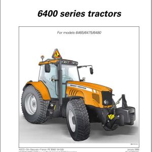 Massey Ferguson Tractor 6465 6475 6480 Operator Manual 4315581M1 1