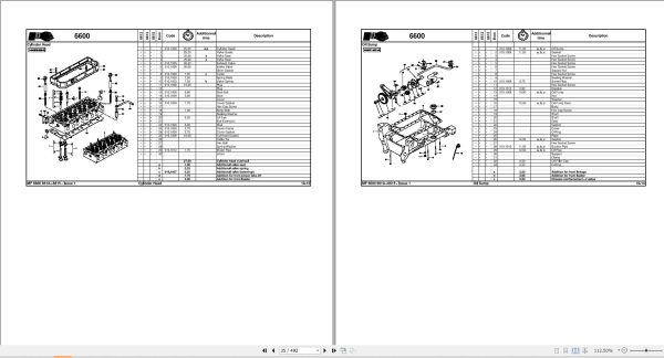 Massey Ferguson Tractor 6612 6613 6615 Dyna4 Repair Time Schedule 7060844M2 2
