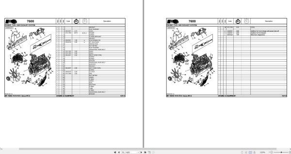 Massey Ferguson Tractor 7614 7615 Dyna 4 Repair Time Schedule 4373456M3 2