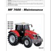 Massey Ferguson Tractor 7619 to 7626 Dyna 6 Maintenance Manual 4373853M2 1