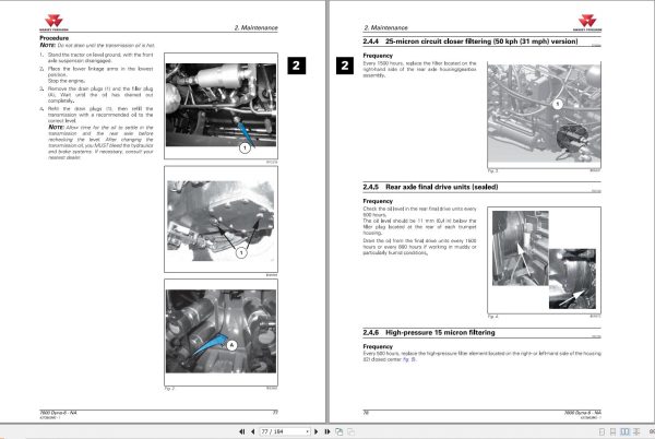 Massey Ferguson Tractor 7619 to 7626 Dyna 6 Maintenance Manual 4373853M2 2