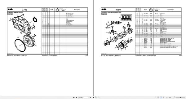 Massey Ferguson Tractor 7715 7716 7718 Dyna VT Repair Time Schedule ACT001678 2