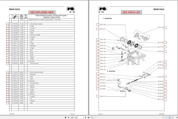Massey Ferguson Tractor 8200 Series Repair Time Schedule 3378200M2 2