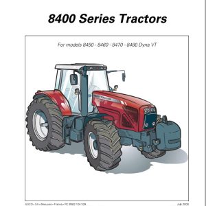 Massey Ferguson Tractor 8450 8460 8470 8480 Dyna VT Operation Manual 3378886M1 1