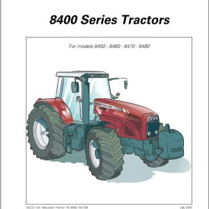 Massey Ferguson Tractor 8450 8460 8470 8480 Operation Manual 3378486M2 1