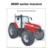 Massey Ferguson Tractor 8650 8660 8670 8680 8690 Operation Manual 4315972M3 1