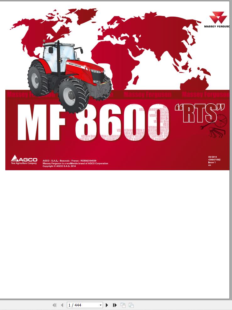 Massey Ferguson Tractor 8650 8660 8670 8680 8690 Repair Time Schedule 1