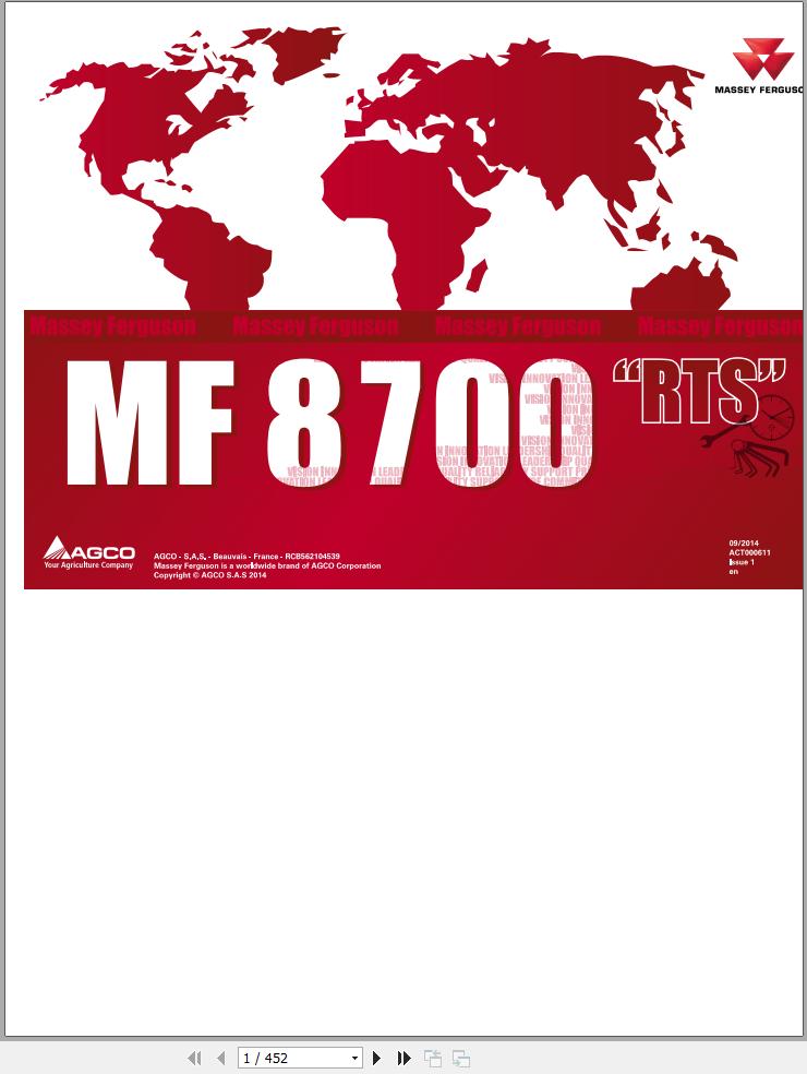 Massey Ferguson Tractor 8727 8730 8732 8735 8737 Repair Time Schedule ACT000611 1