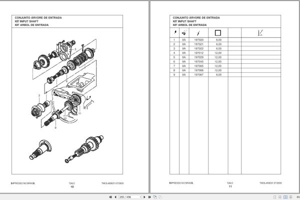 Massey Ferguson Tractor MF 400 Series Repair Time Schedule 2