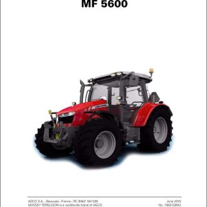 Massey Ferguson Tractor MF 5600 Workshop Service Manual 7060133M3 1