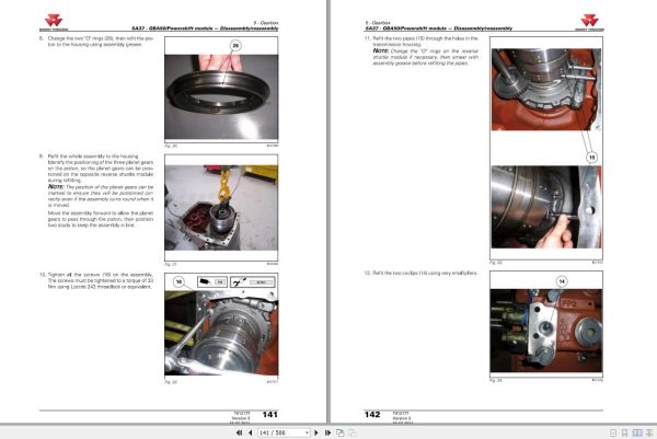 Massey Ferguson Tractor MF 5600 Workshop Service Manual 7060133M3 3