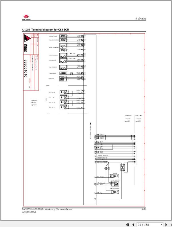 Massey Ferguson Tractor MF 5700 6700 Workshop Service Manual ACT001919A 3