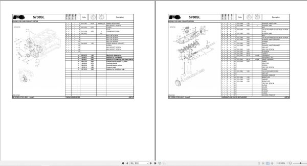 Massey Ferguson Tractor MF 5700SL Series Dyna 4 Repair Time Schedule ACT002601 2