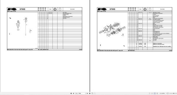 Massey Ferguson Tractor MF 6700S Series Dyna VT Repair Time Schedule ACT003150 2